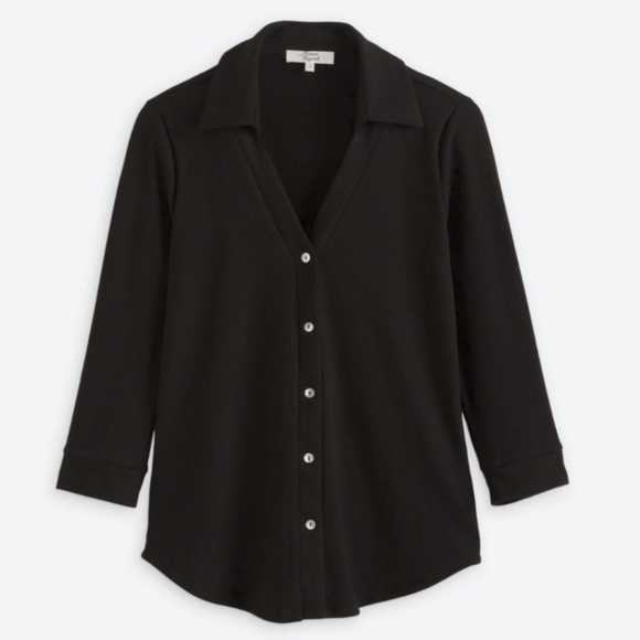 Beacon Tops - *NWT* Beacon Apparel lllona Collared Ribbed Knit Top